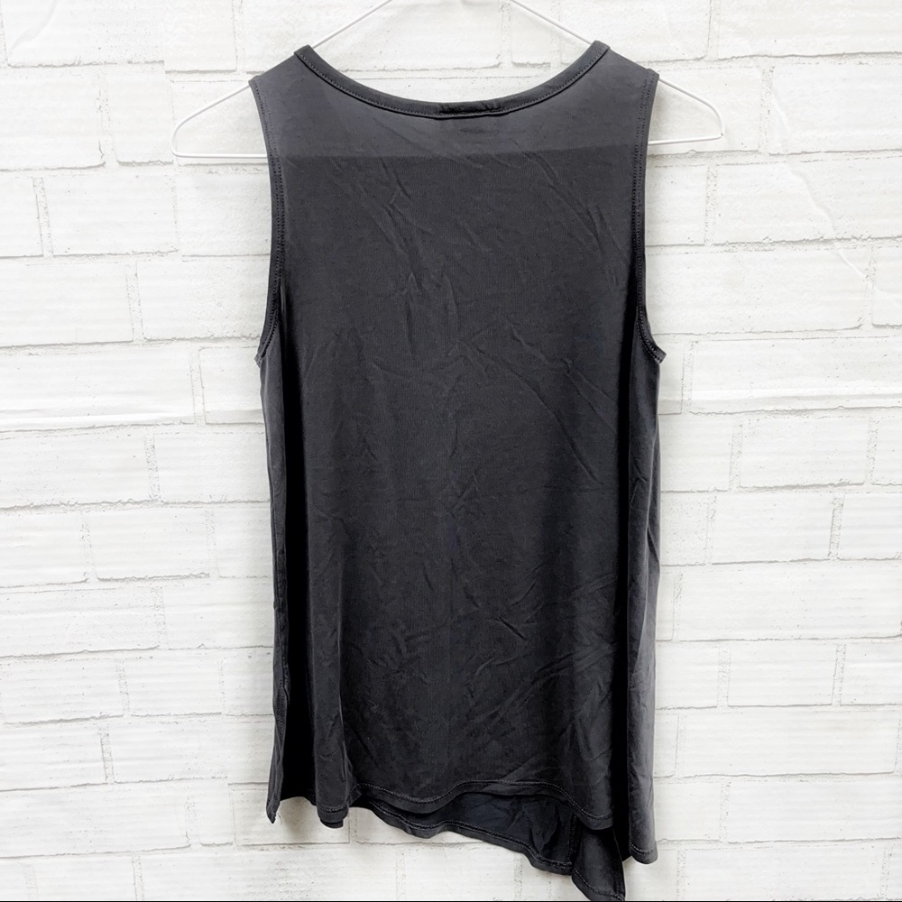 Enough About Me Black Sleeveless Shirt Size Small